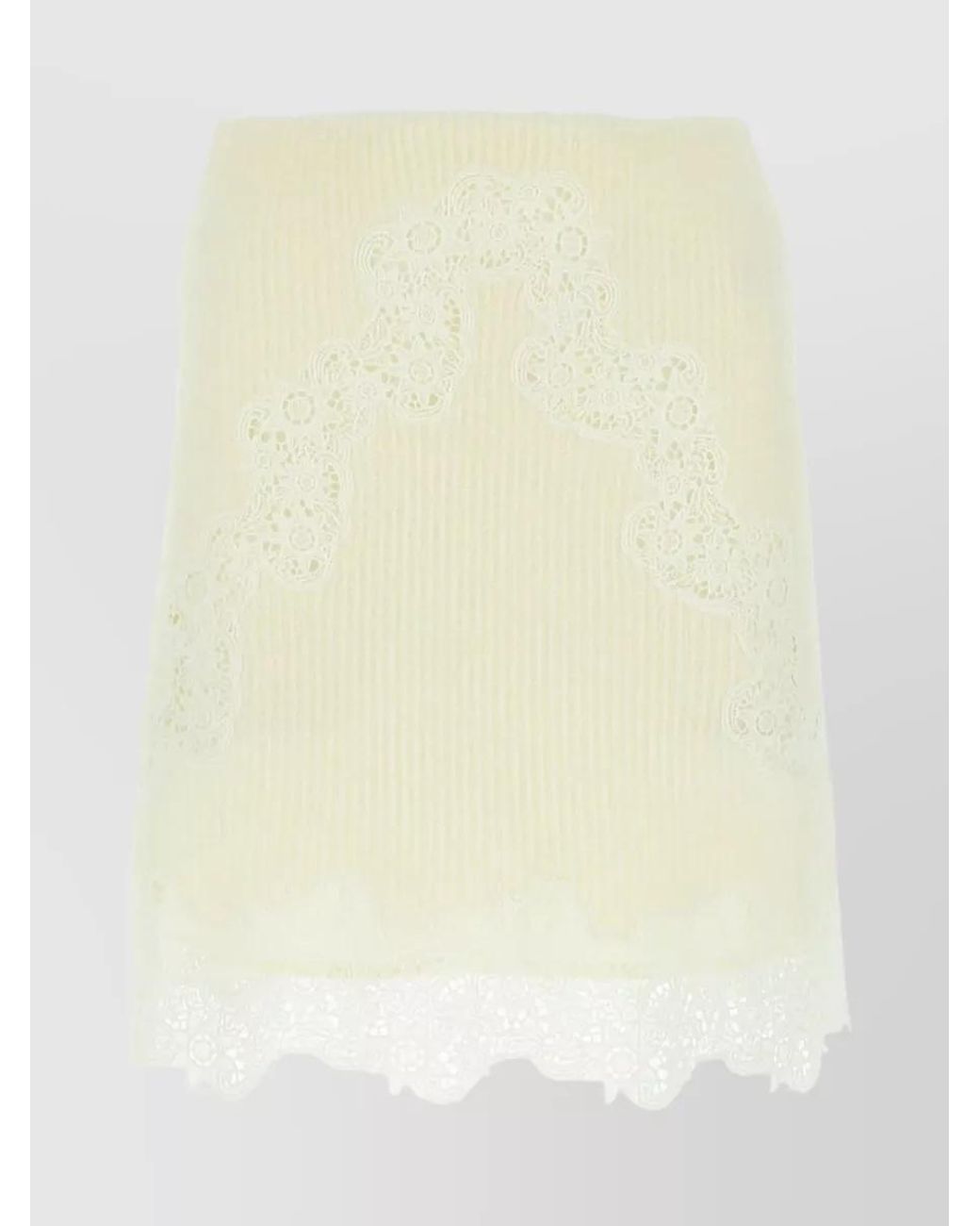 Chloé Natural Wool Lace Mini Skirt