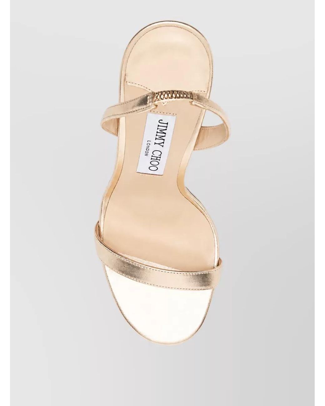 Jimmy Choo Pink Leather Metallic Stiletto Heel Sandals