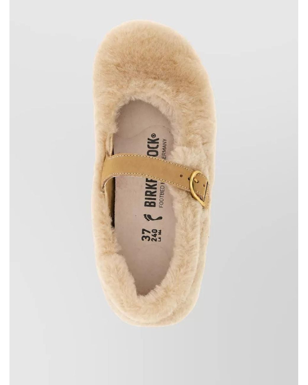 Birkenstock Natural Leather Santa Clarita Ballet Flats
