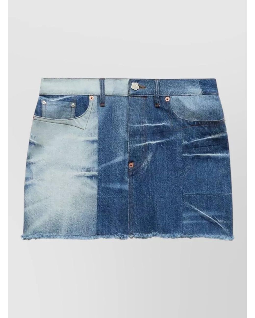 KENZO Blue Denim Midi Skirt