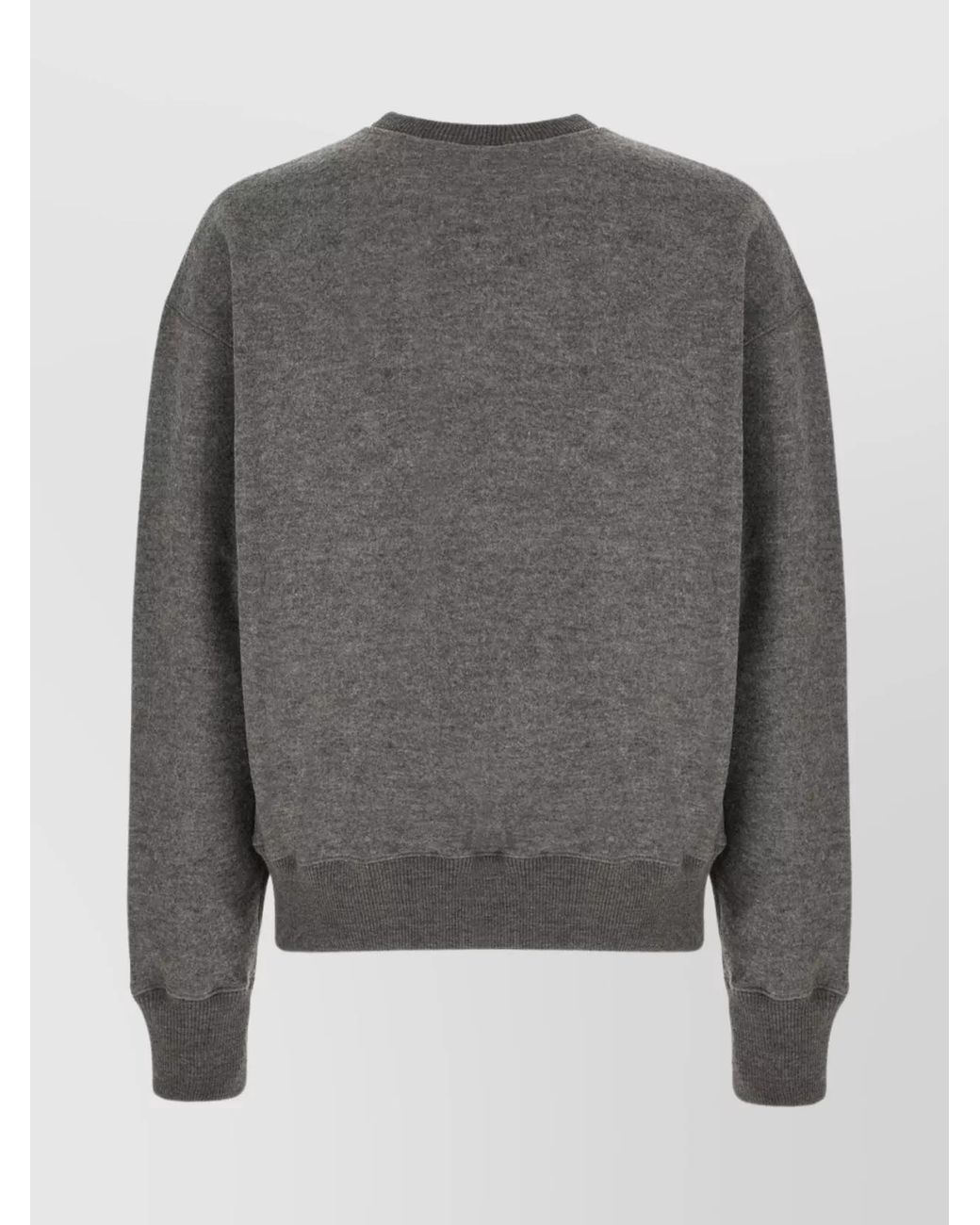 McQueen Gray Ribbed Wool-Blend Sweater for men