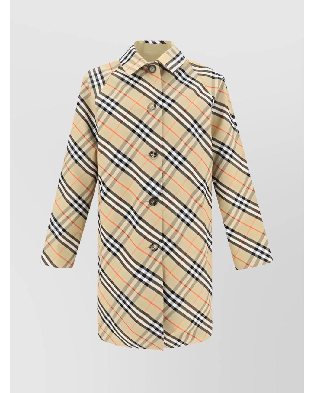 Burberry White Cotton Reversible Trench Coat for men