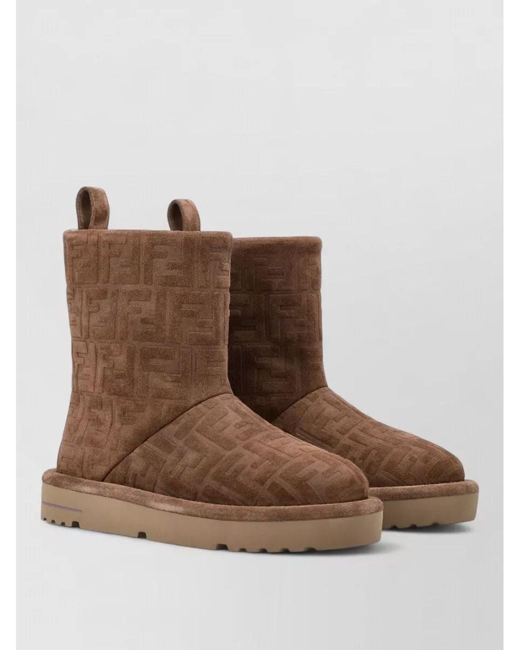 Fendi Brown Leather Ankle Boots
