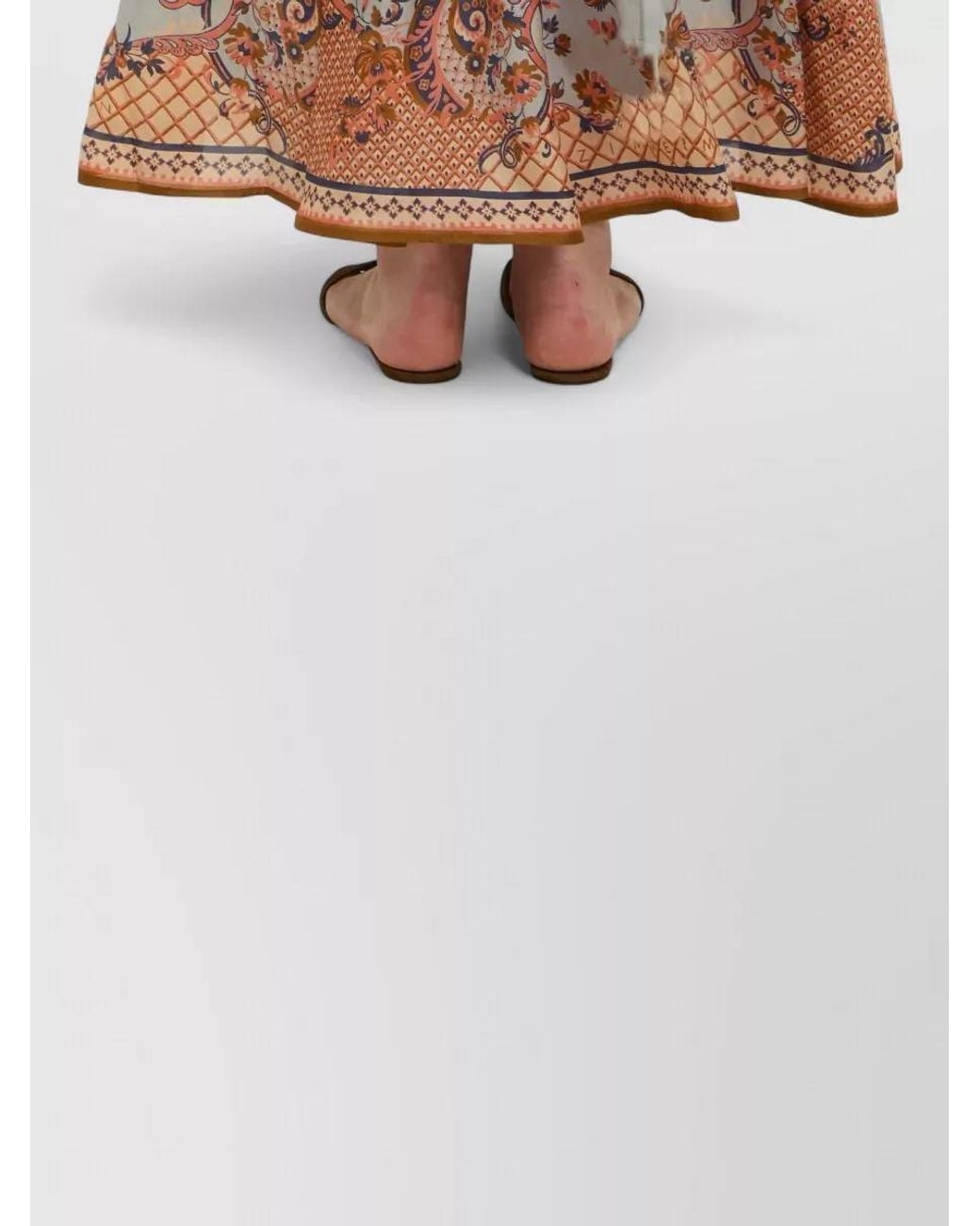 Zimmermann White Silk Paisley-Print Maxi Dress