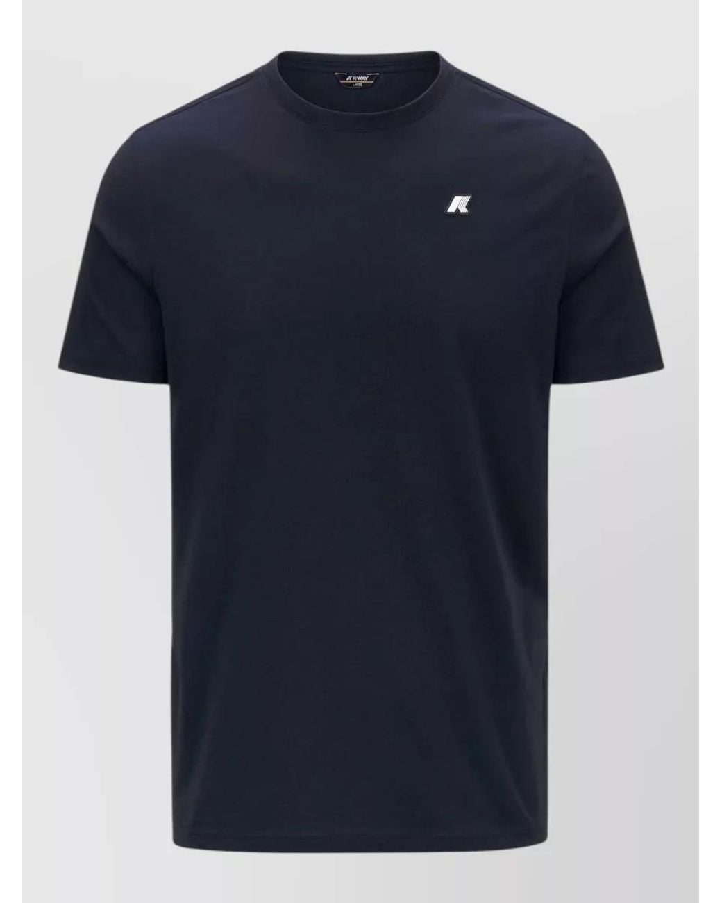 K-Way Blue Cotton Slim-Fit Short-Sleeve T-Shirt for men