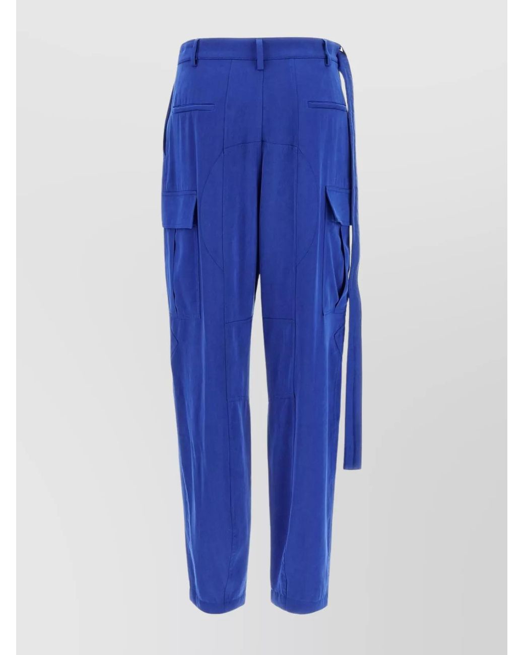 Ferragamo Blue Cropped Cargo Trousers
