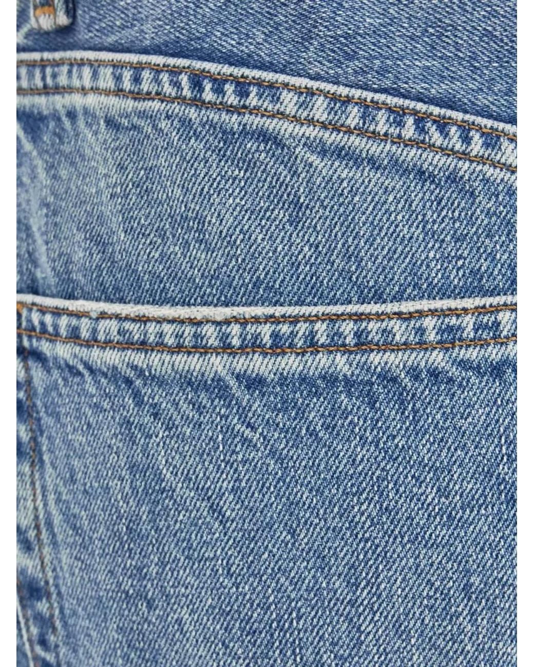 Agolde Blue Denim Wide-Leg Jeans