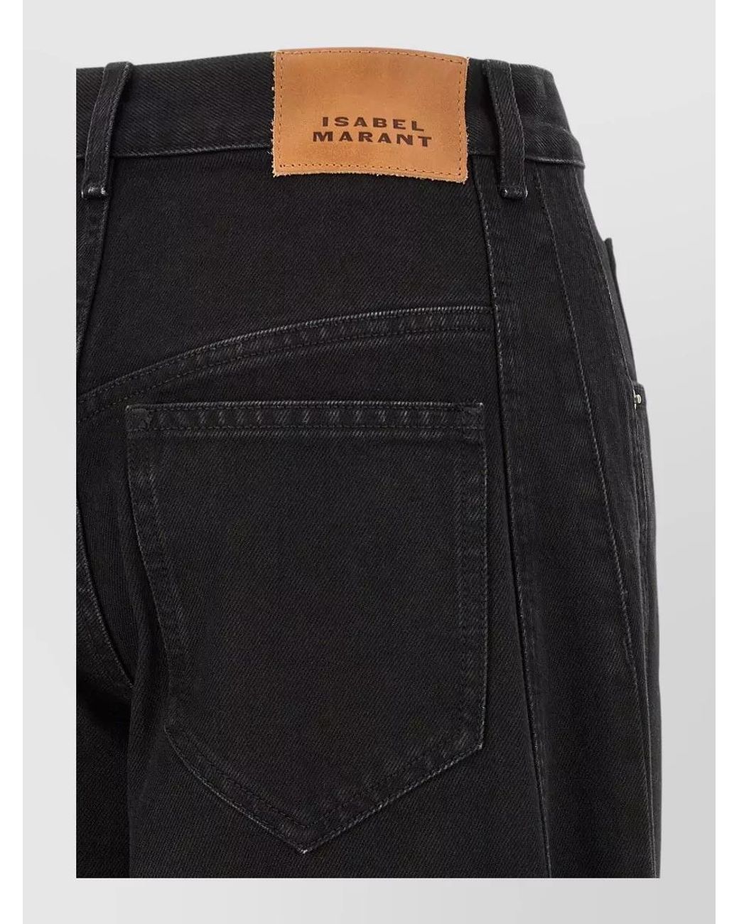 Isabel Marant Black Denim Barrel-Leg Jeans