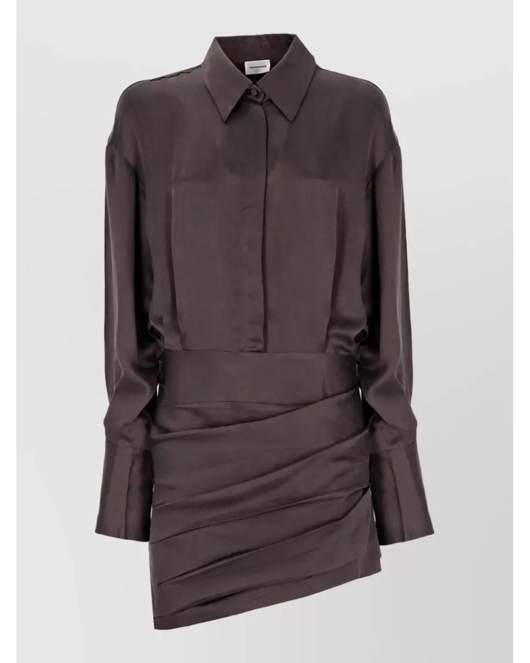 ANDAMANE Brown Knee-Length Fitted Skirt