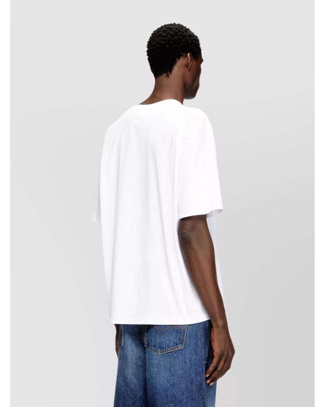 DIESEL White Cotton T-Shirt for men