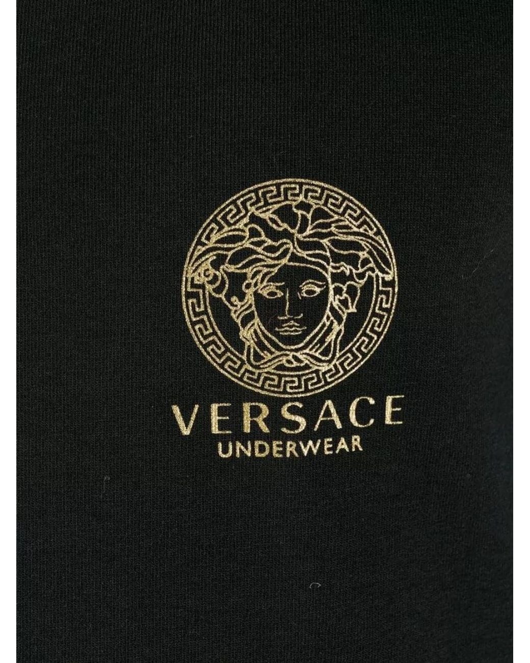 Versace Black Sleeveless Medusa Print Tank Top for men