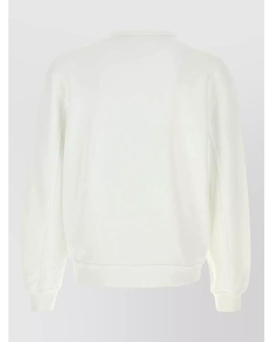 KENZO White Cotton Logo Print Crewneck Sweatshirt for men