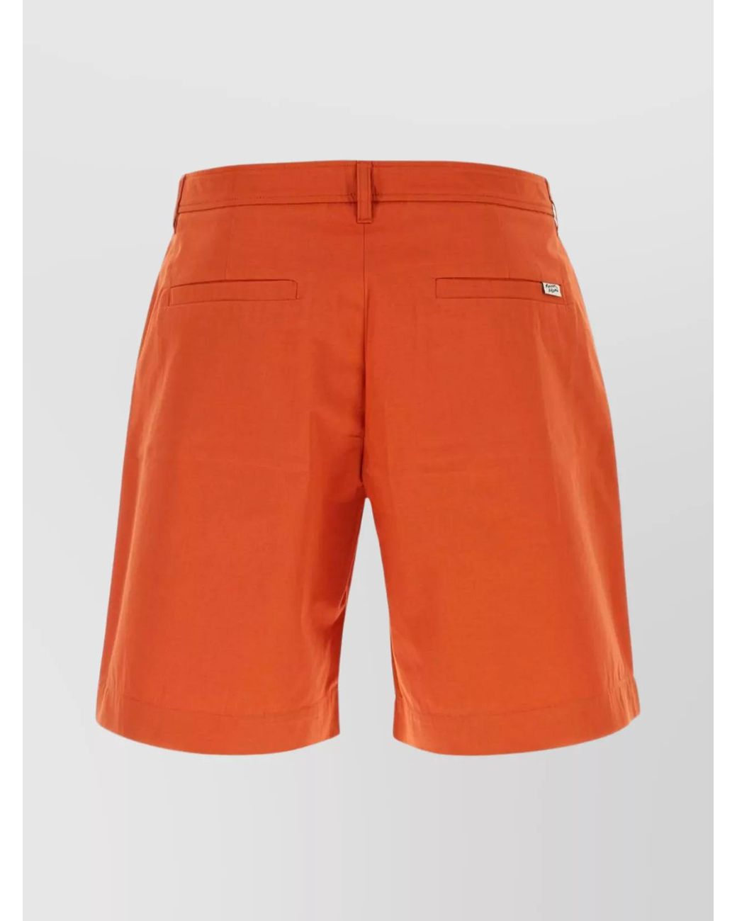 Maison Kitsuné Orange Cotton Bermuda Shorts for men