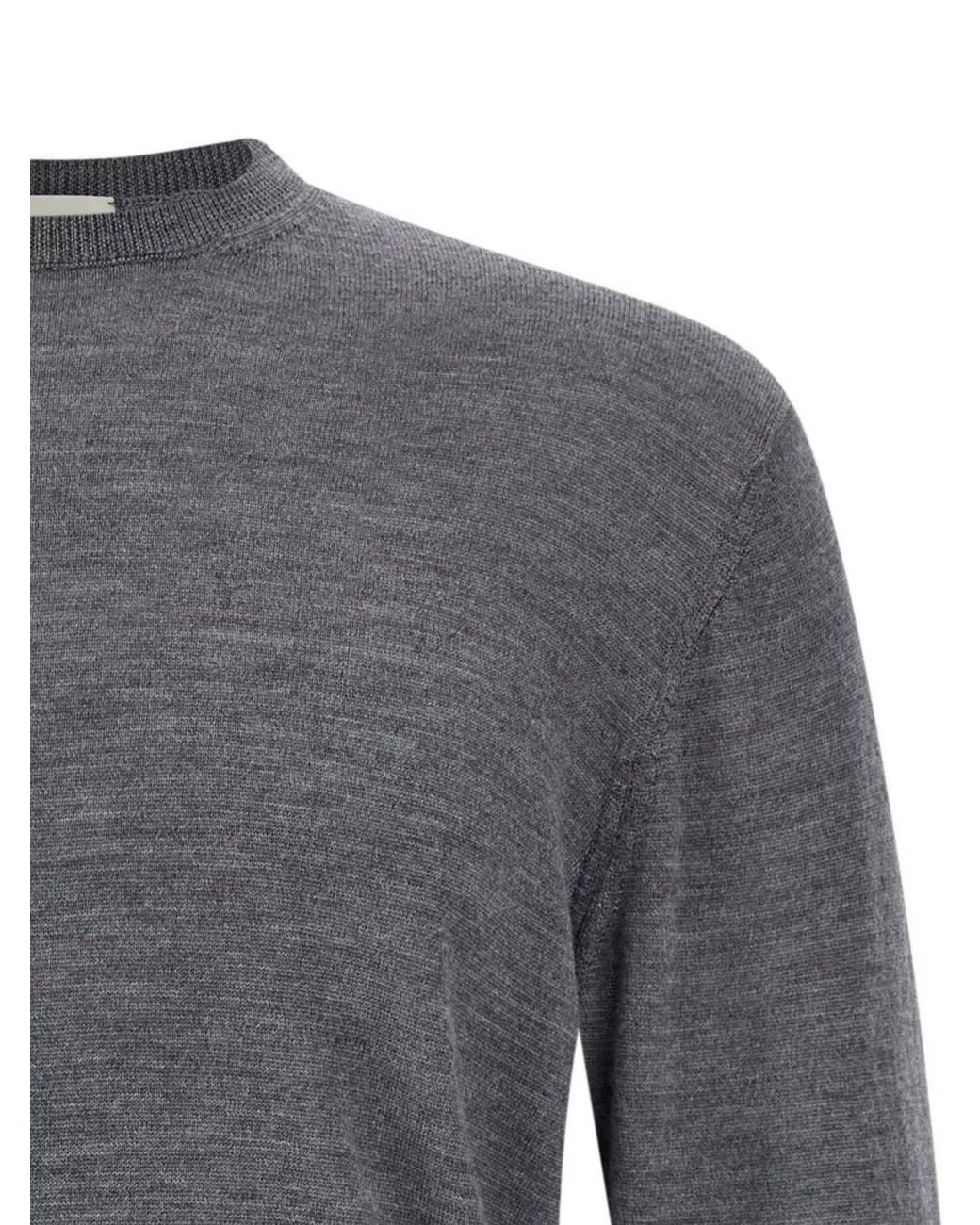 Ma'ry'ya Gray Silk Cashmere Fine-Knit Jumper for men