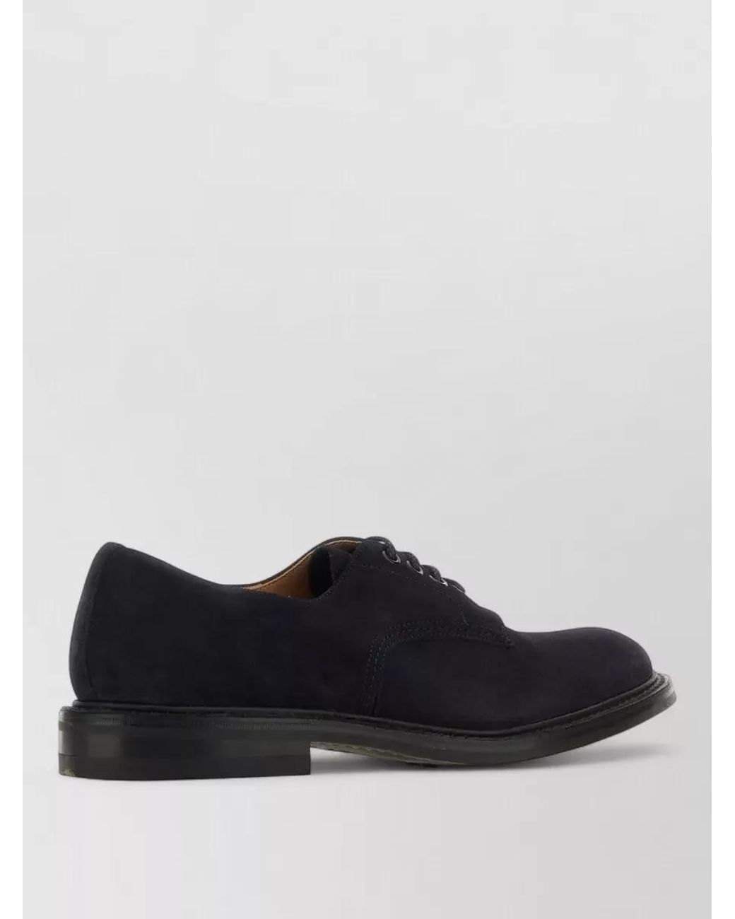 Tricker's Black Leather Lace-Up Derby Shoes for men