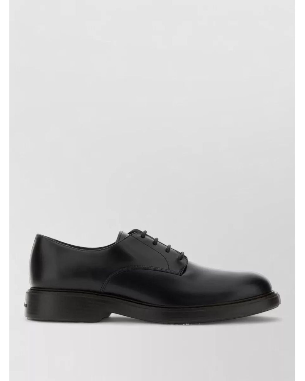 Hogan Black Leather Derby Shoes for men
