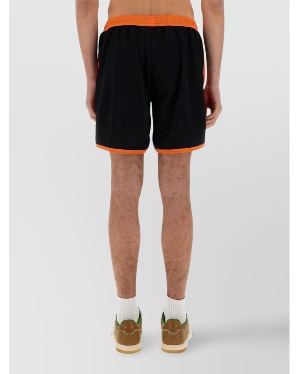 Wales Bonner Black Polyester Deck Shorts for men