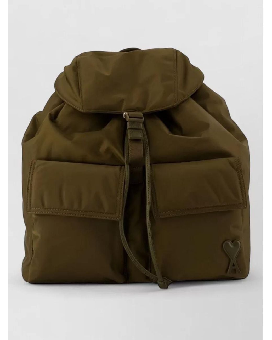 AMI Green Nylon Backpack