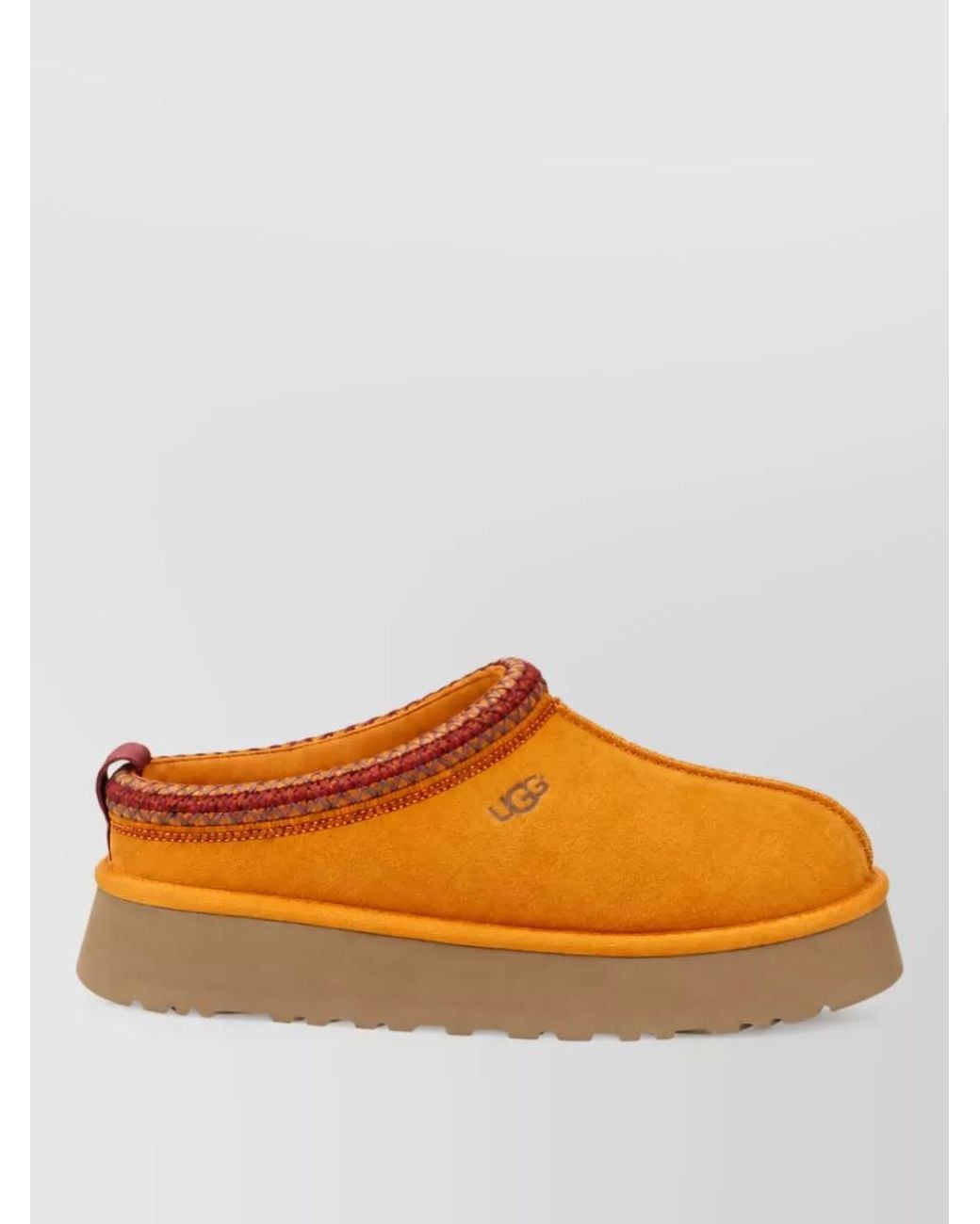 Ugg Orange Leather Platform Mules