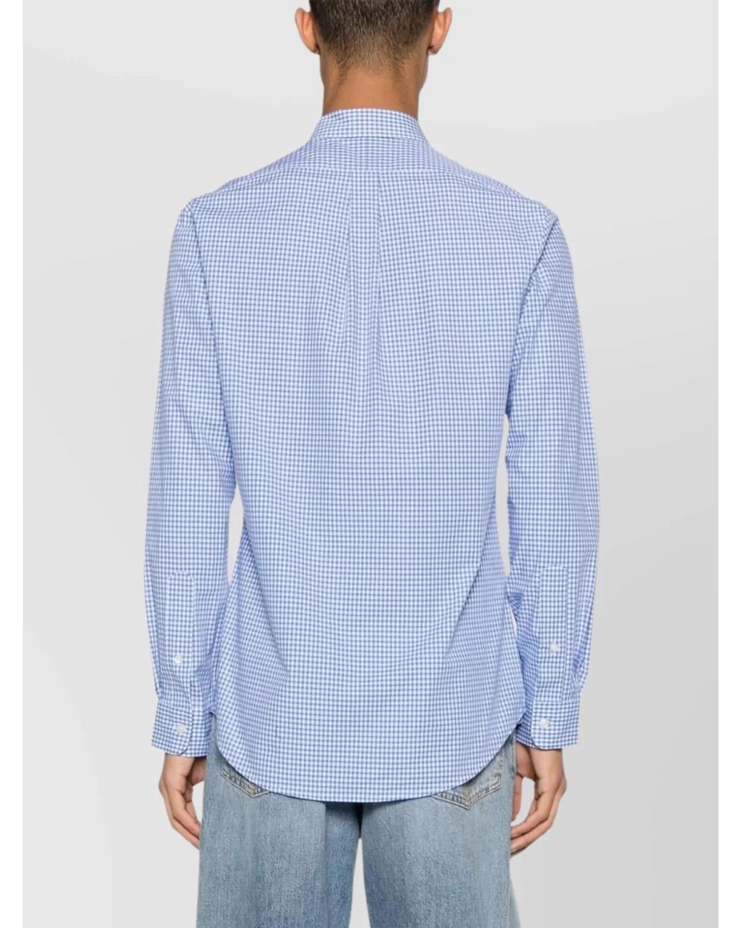 Ralph Lauren Blue Checked Cotton Shirt for men