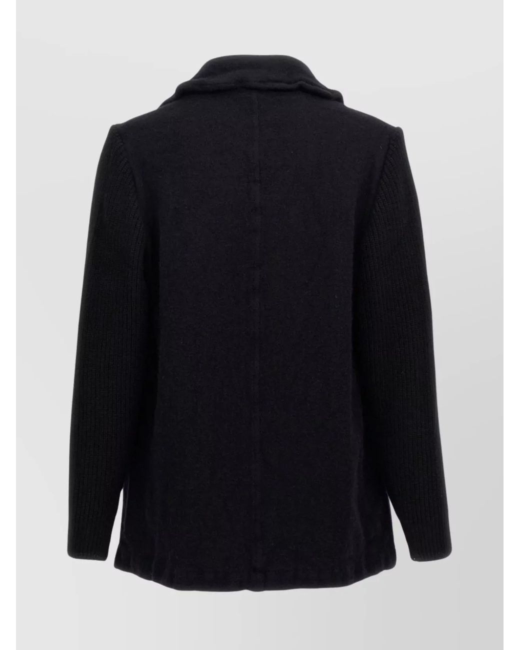 Comme des Garçons Blue Wool Double-Breasted Coat for men