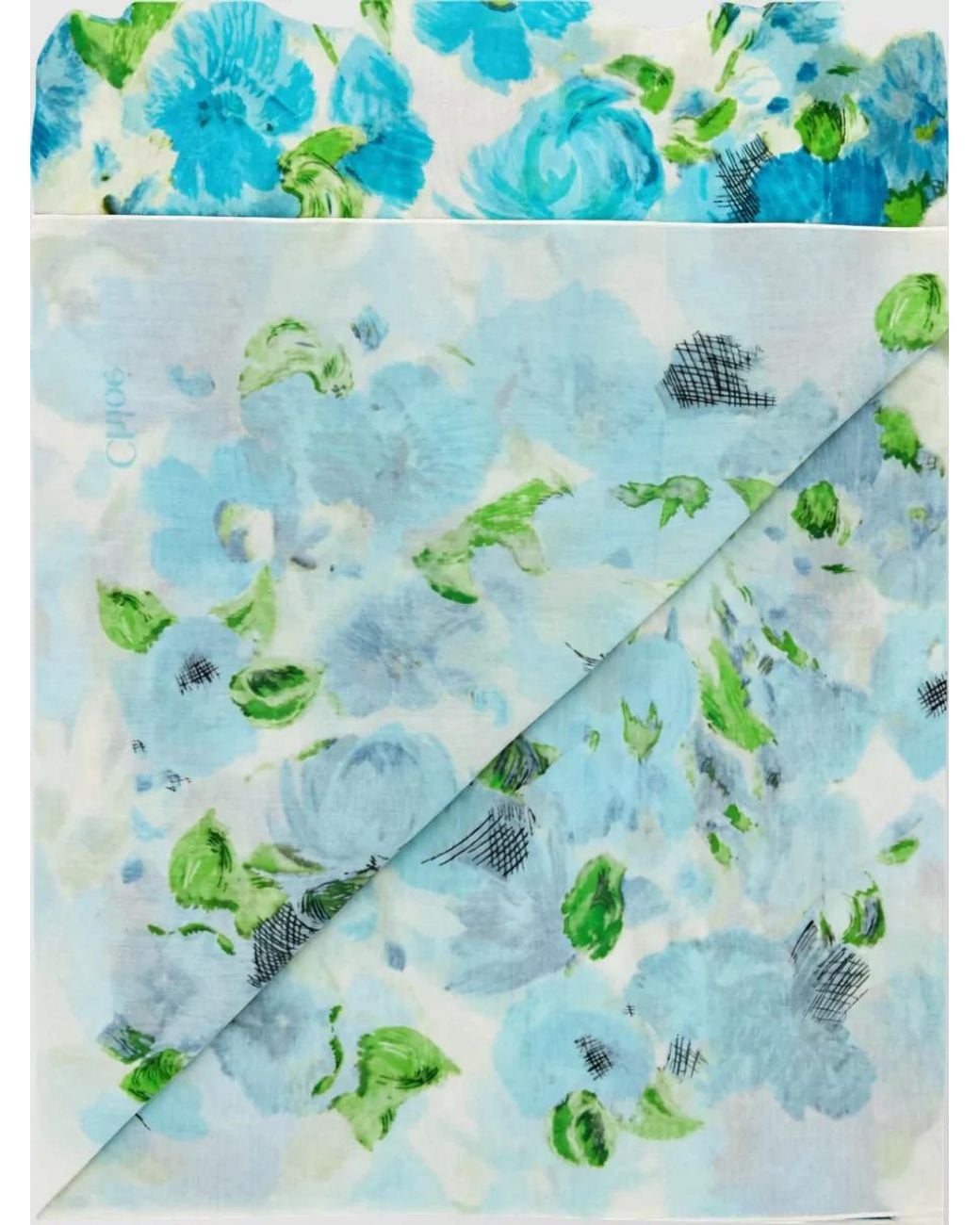 Chloé Blue Printed Cotton Sarong