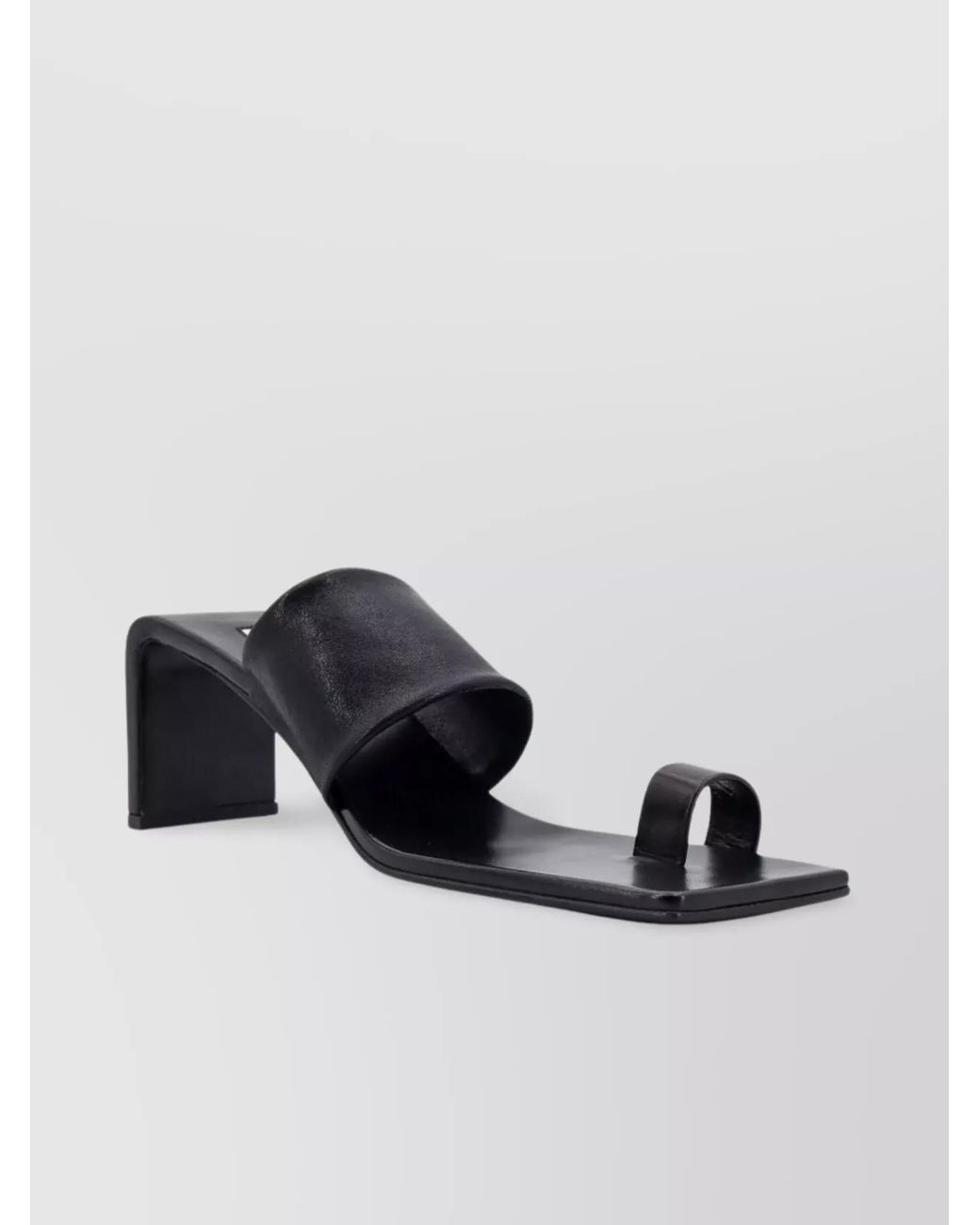 Jil Sander Black Leather Sandals