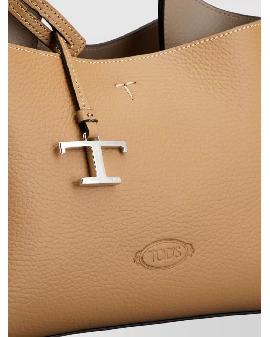 Tod's Natural Bucket Micro Leather Tote Bag