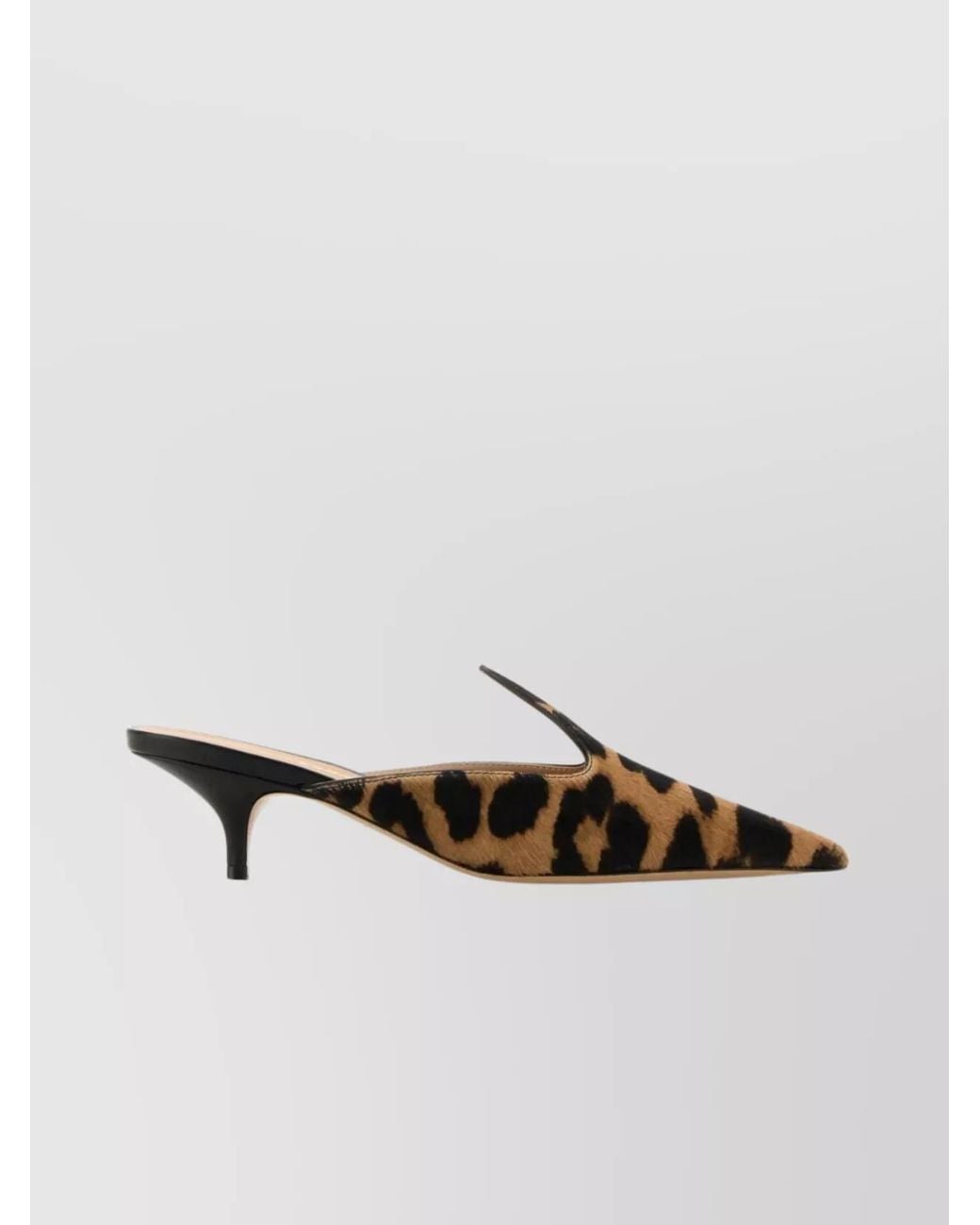 Ferragamo Brown Calf Hair Printed Mules