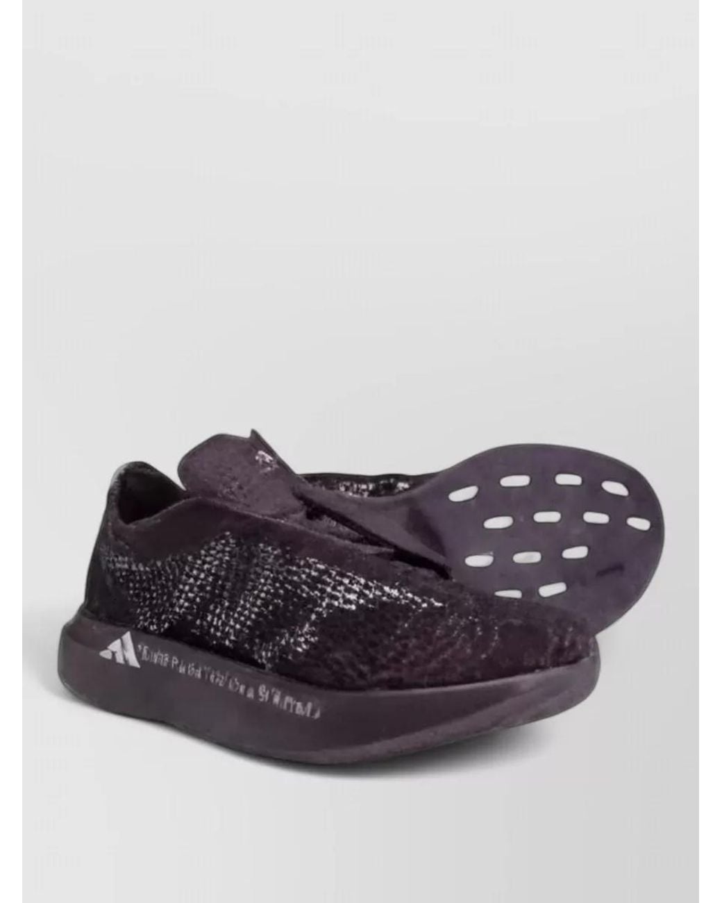Adidas By Stella McCartney Gray Silk Slip-On Sneakers
