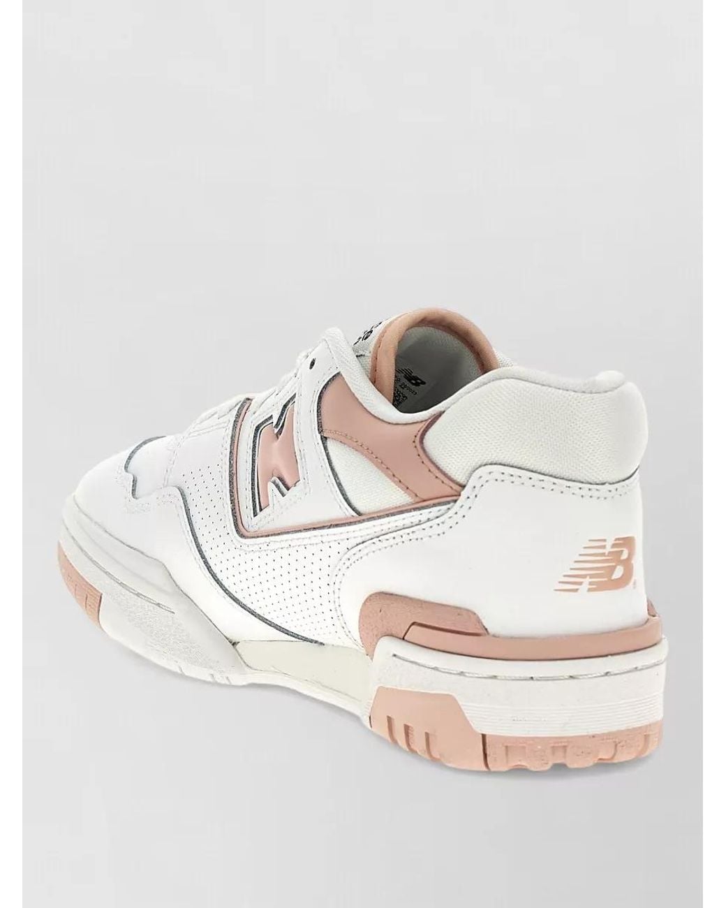 New Balance White Leather Low-Top Sneakers