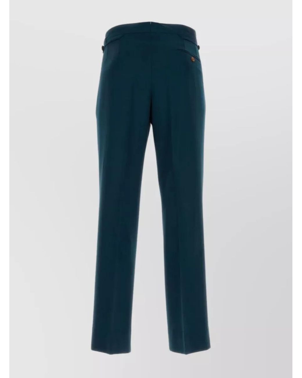Vivienne Westwood Blue Wool Straight-Leg Trousers for men