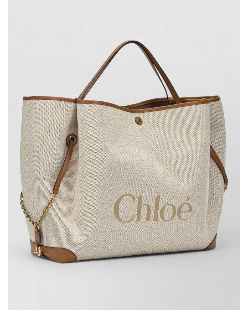 Chloé Natural Carry Large Cotton Tote Bag