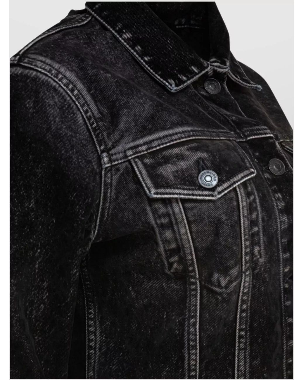 Balenciaga Black Denim Fitted Jacket