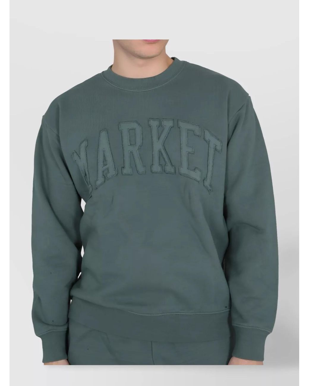 Market Green Ribbed Collar Sweatshirt