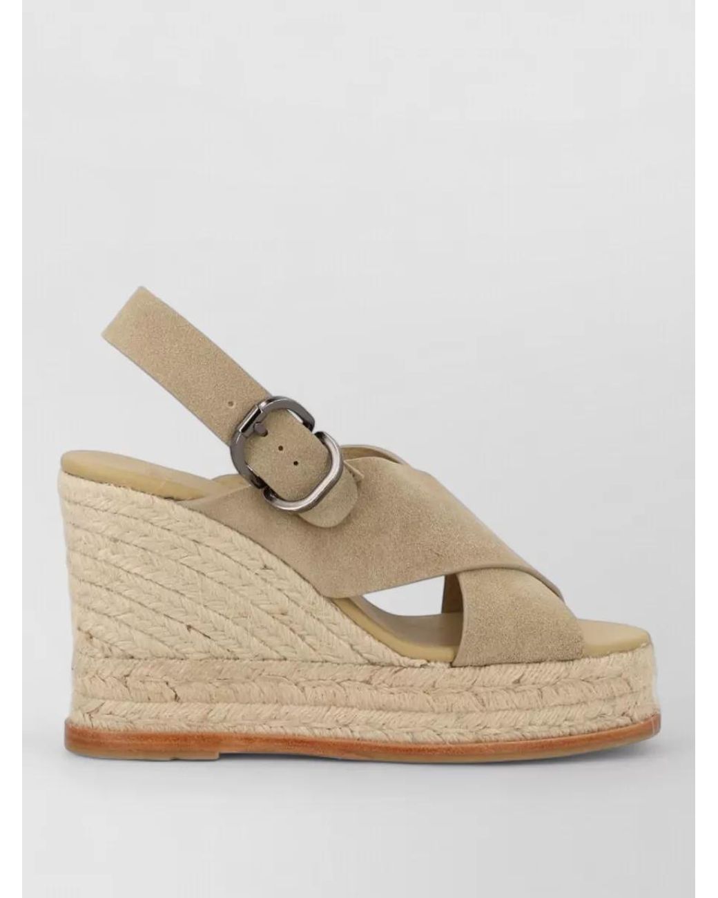 Castañer Espadrille Wedge Sandals Cross Straps Slingback in Natural ...