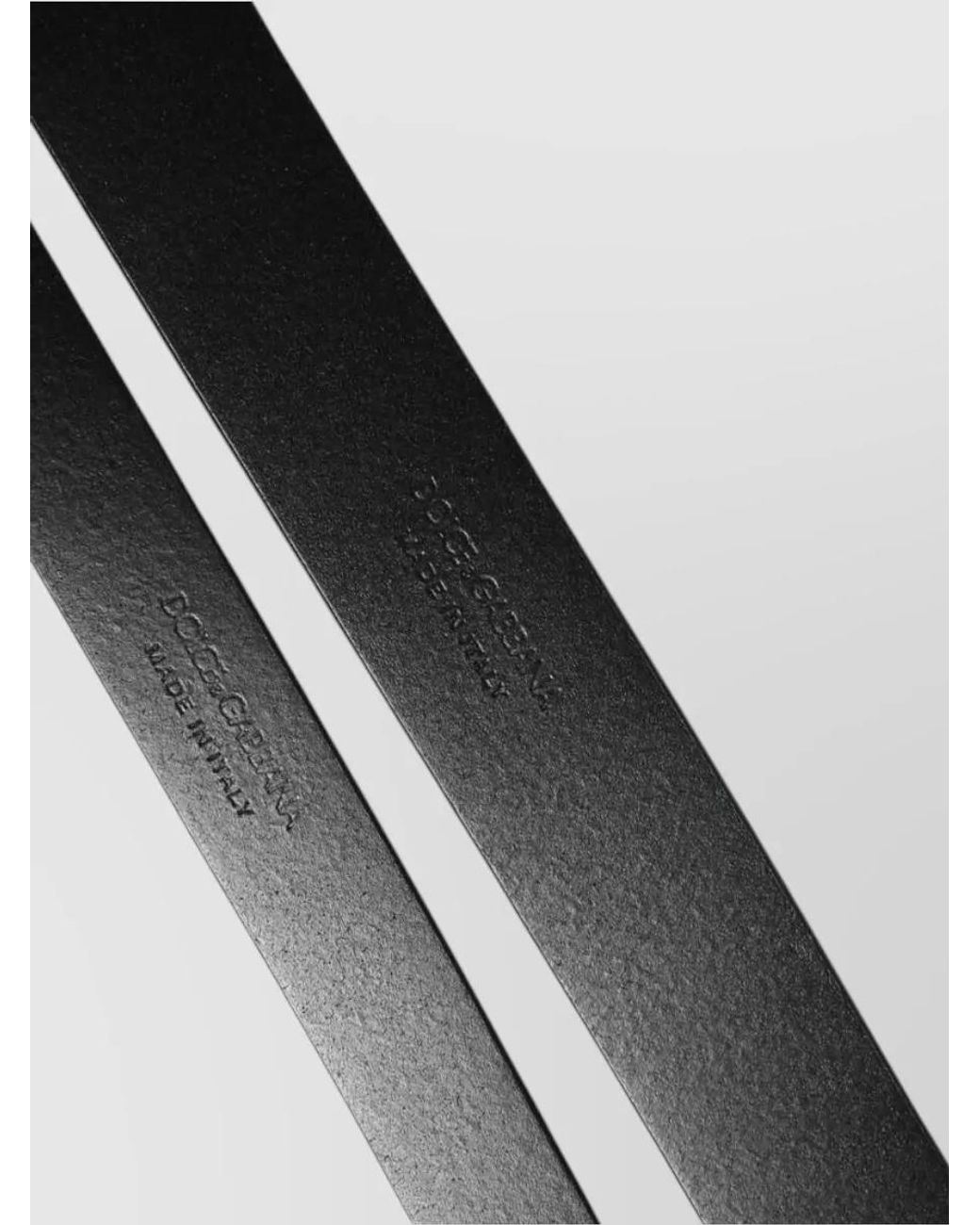 Dolce & Gabbana Black Leather Double Strap Belt for men