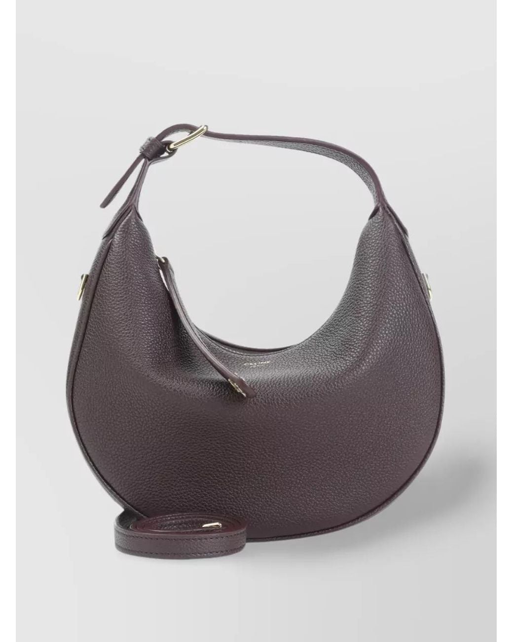 Céline Gray Calfskin Leather Shoulder Bag
