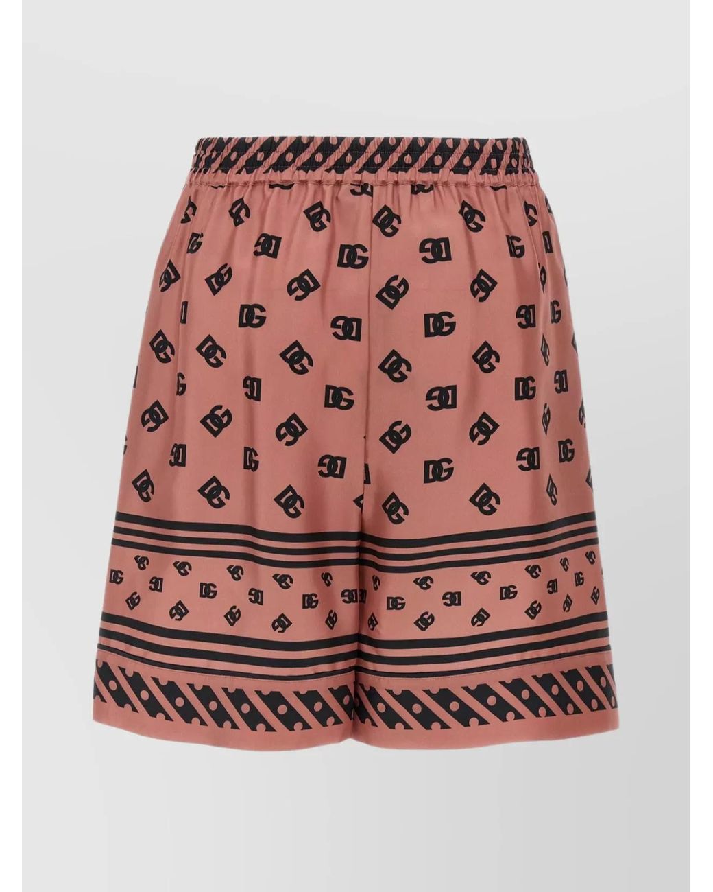 Dolce & Gabbana Red Silk Short Shorts