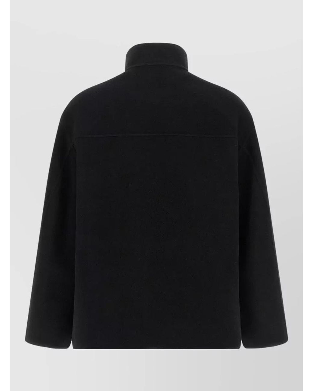 Rohe Black Cashmere Wool Asymmetric High-Collar Jacket