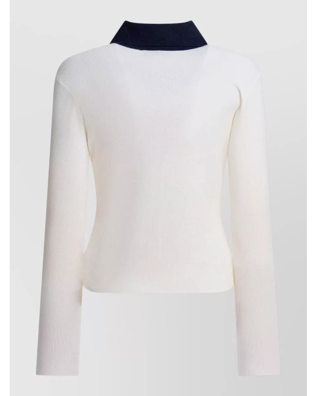 Self-Portrait White Wool Slim-Fit Long-Sleeve Cardigan