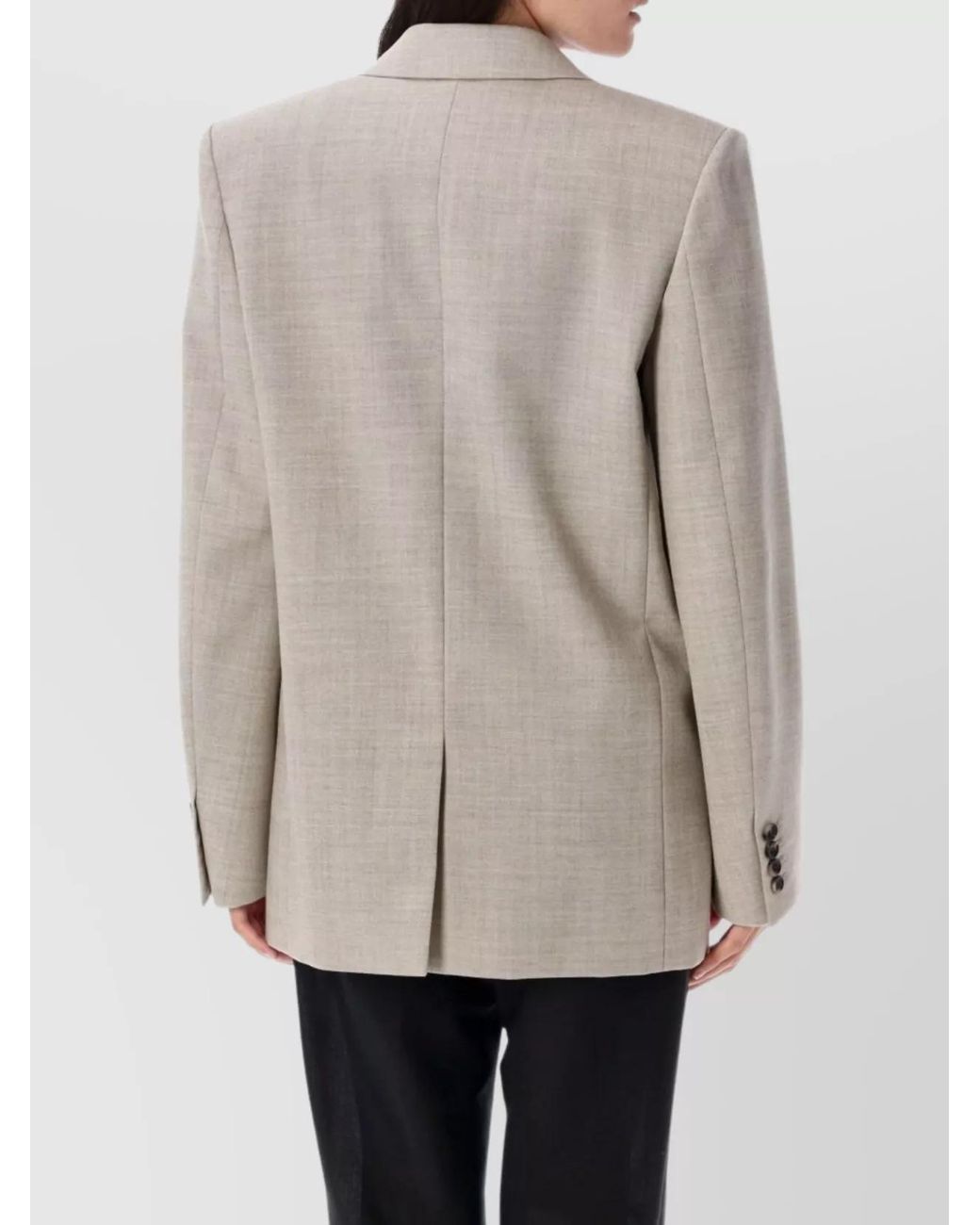 Saint Laurent Natural Wool Double-Breasted Blazer