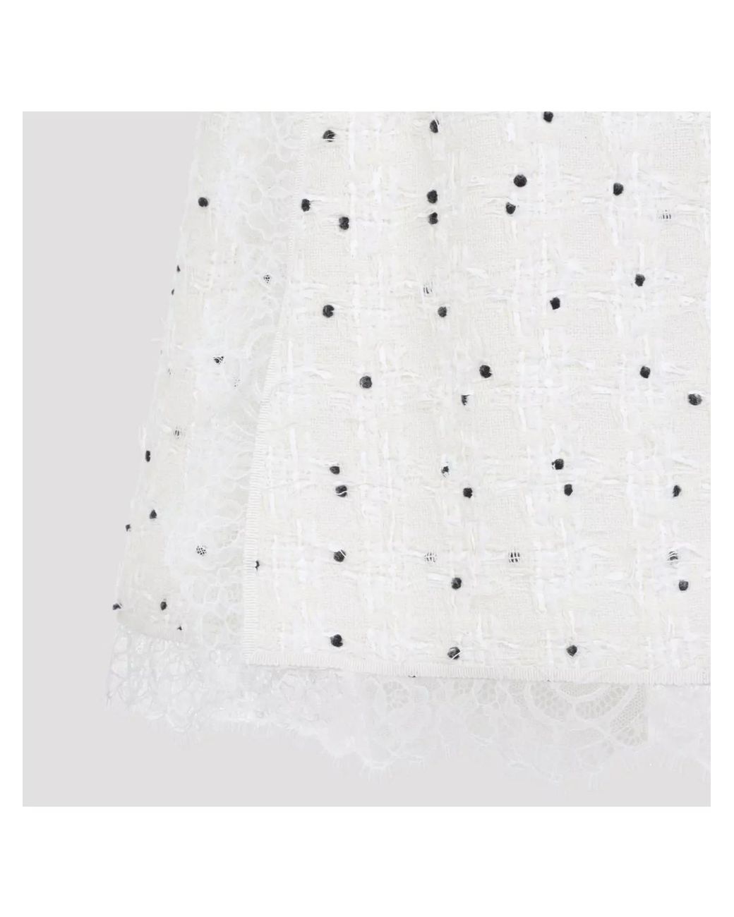 Giambattista Valli White Polka-Dot Mini Skirt