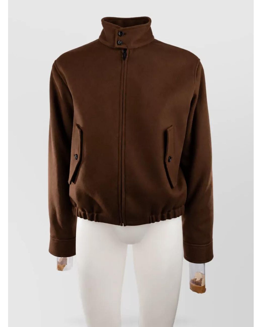 Bottega Veneta Brown Cashmere Wool Relaxed-Fit Single-Breasted Coat for men