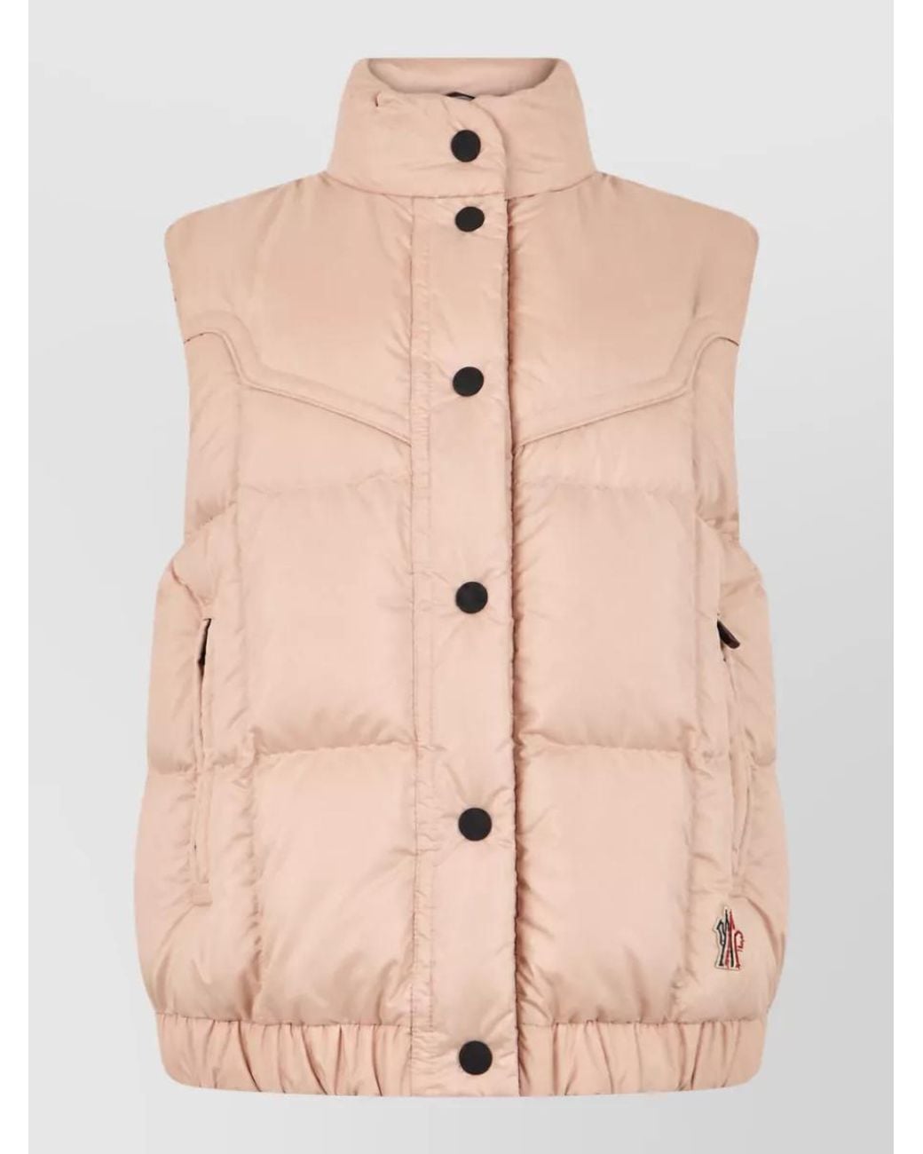 Moncler Natural Down Padded High Collar Sleeveless Gilet