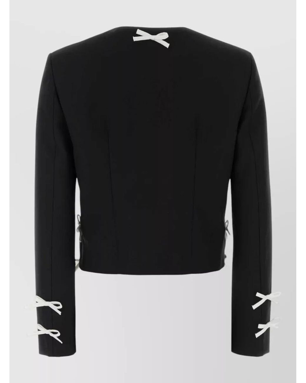 Moschino Black Virgin Wool Single-Breasted Blazer