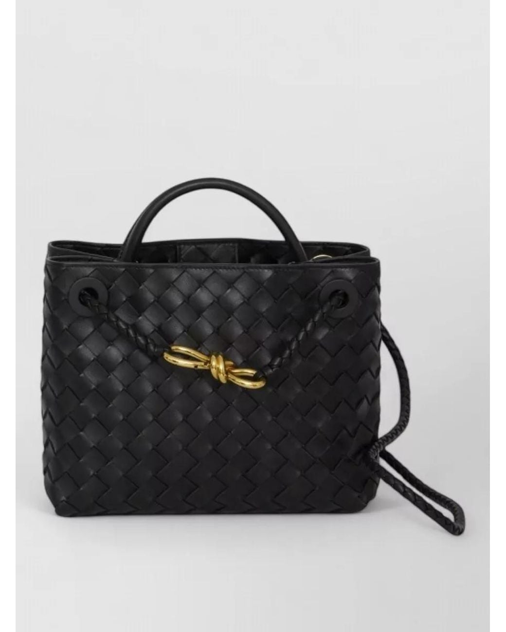 Bottega Veneta Black Andiamo Small Leather Tote Bag