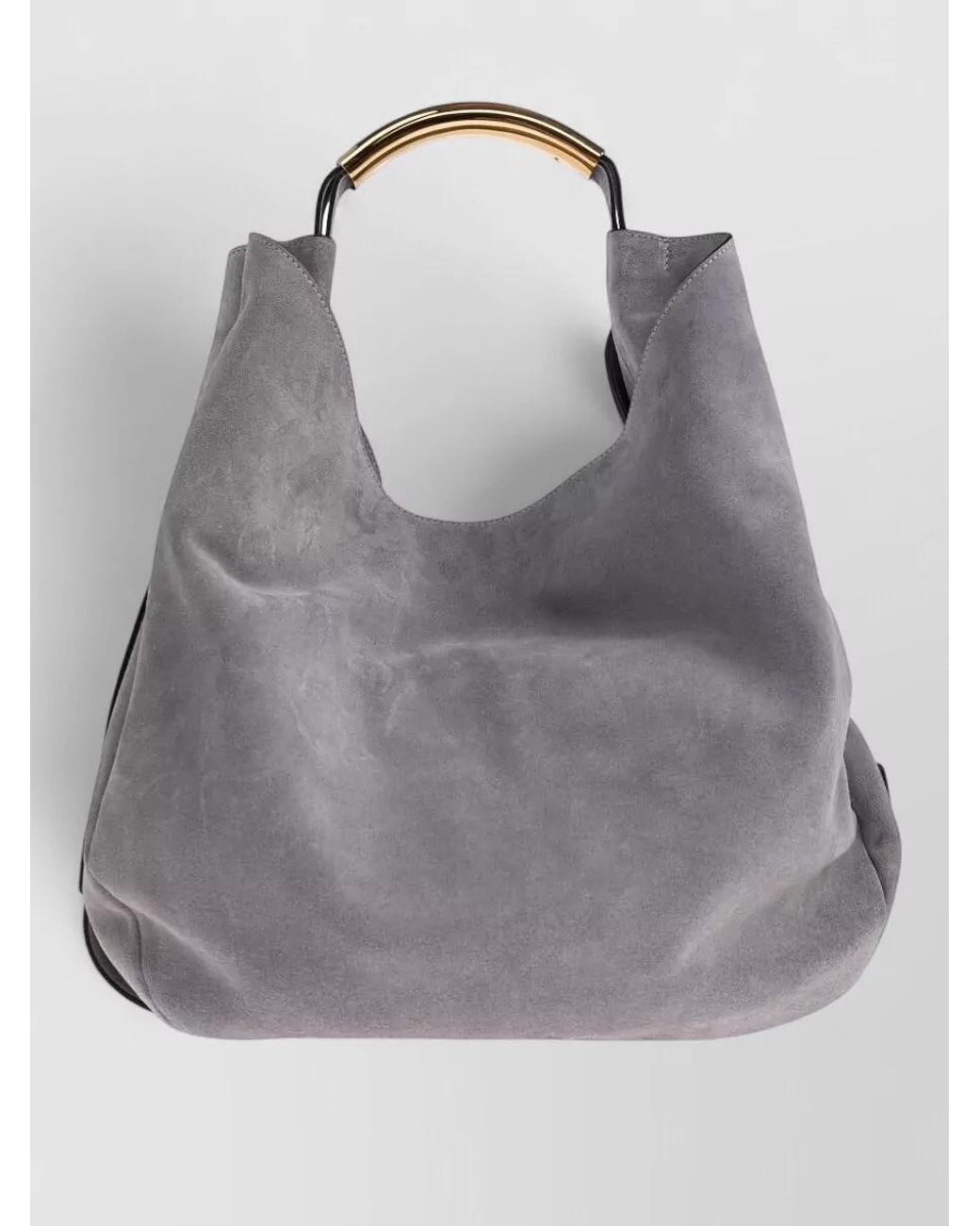 Moschino Gray Leather Tote Bag