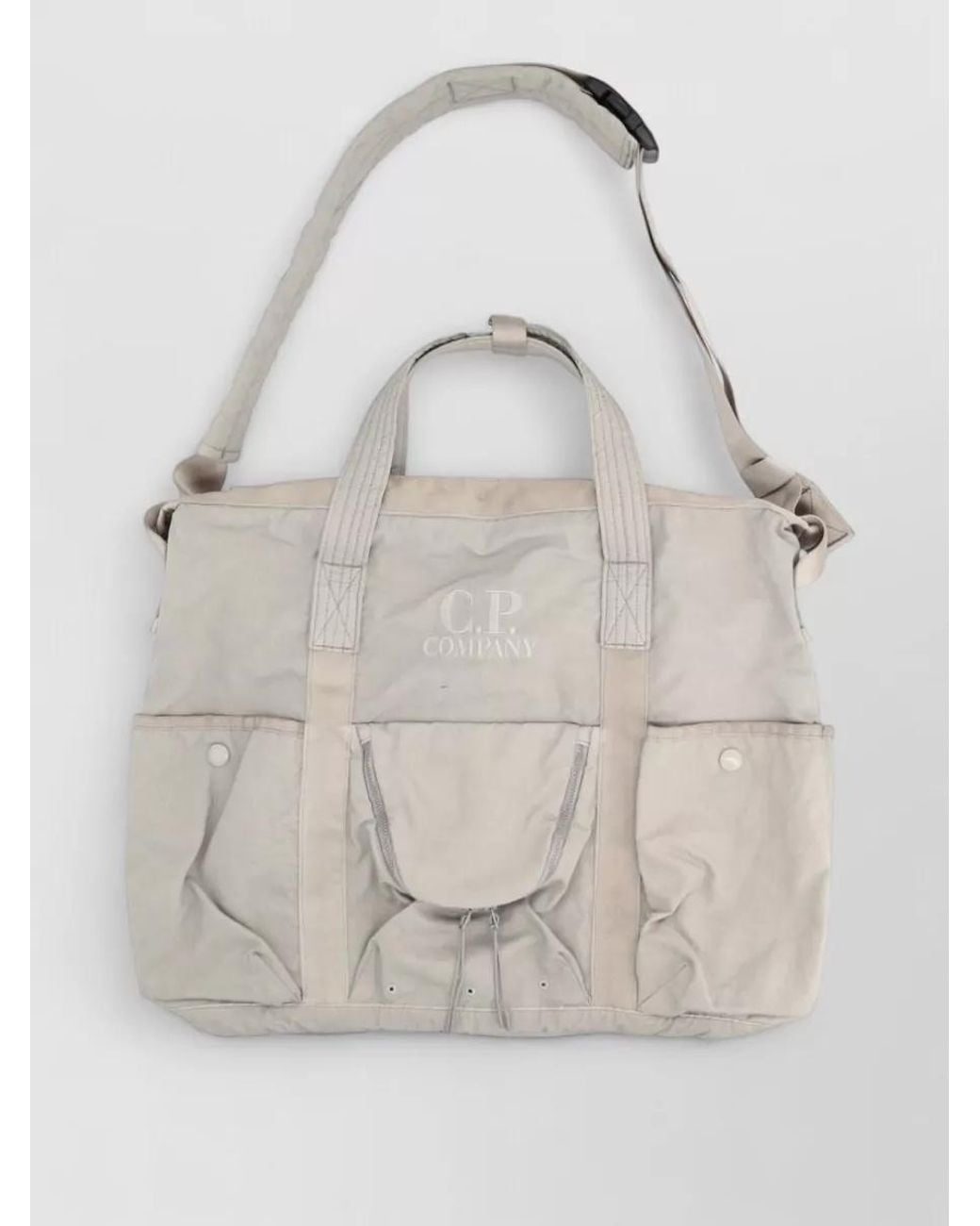 C P Company Natural Twill Tote Bag
