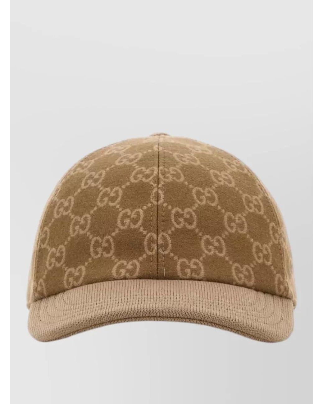 Gucci Natural Wool Embroidered Baseball Cap for men